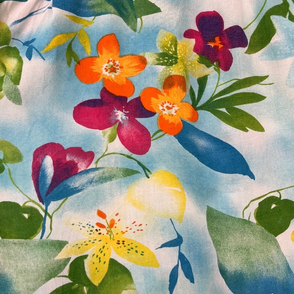 Vintage Jams World Hawaiian Floral Short Sleeve Button Down Shirt Large - Picture 2 of 10